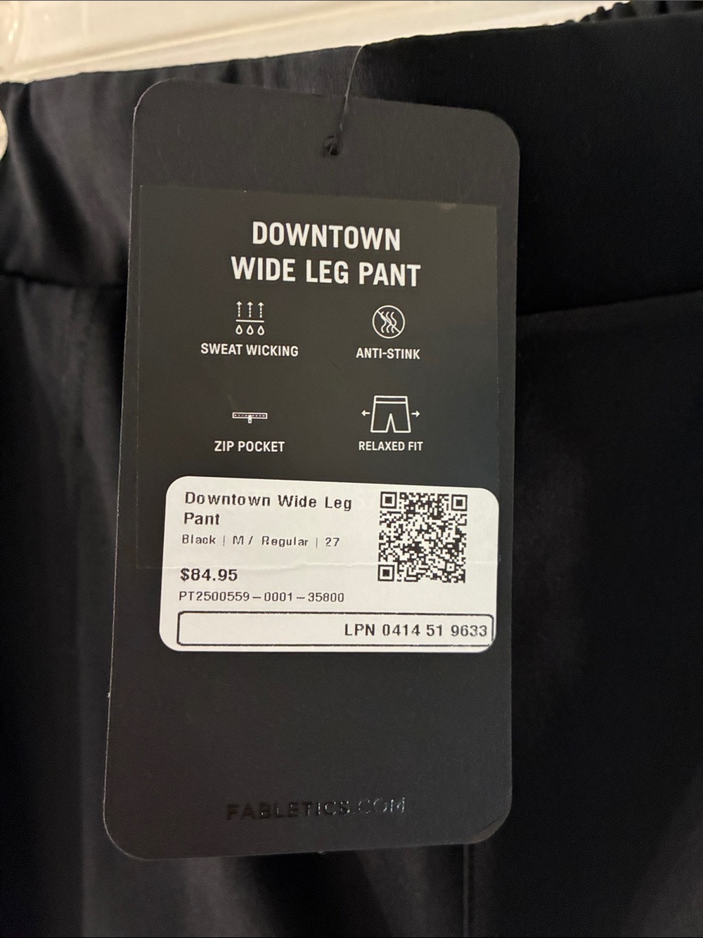 Fabletics Black Downtown Wide Leg Pants - Picture 2 of 5